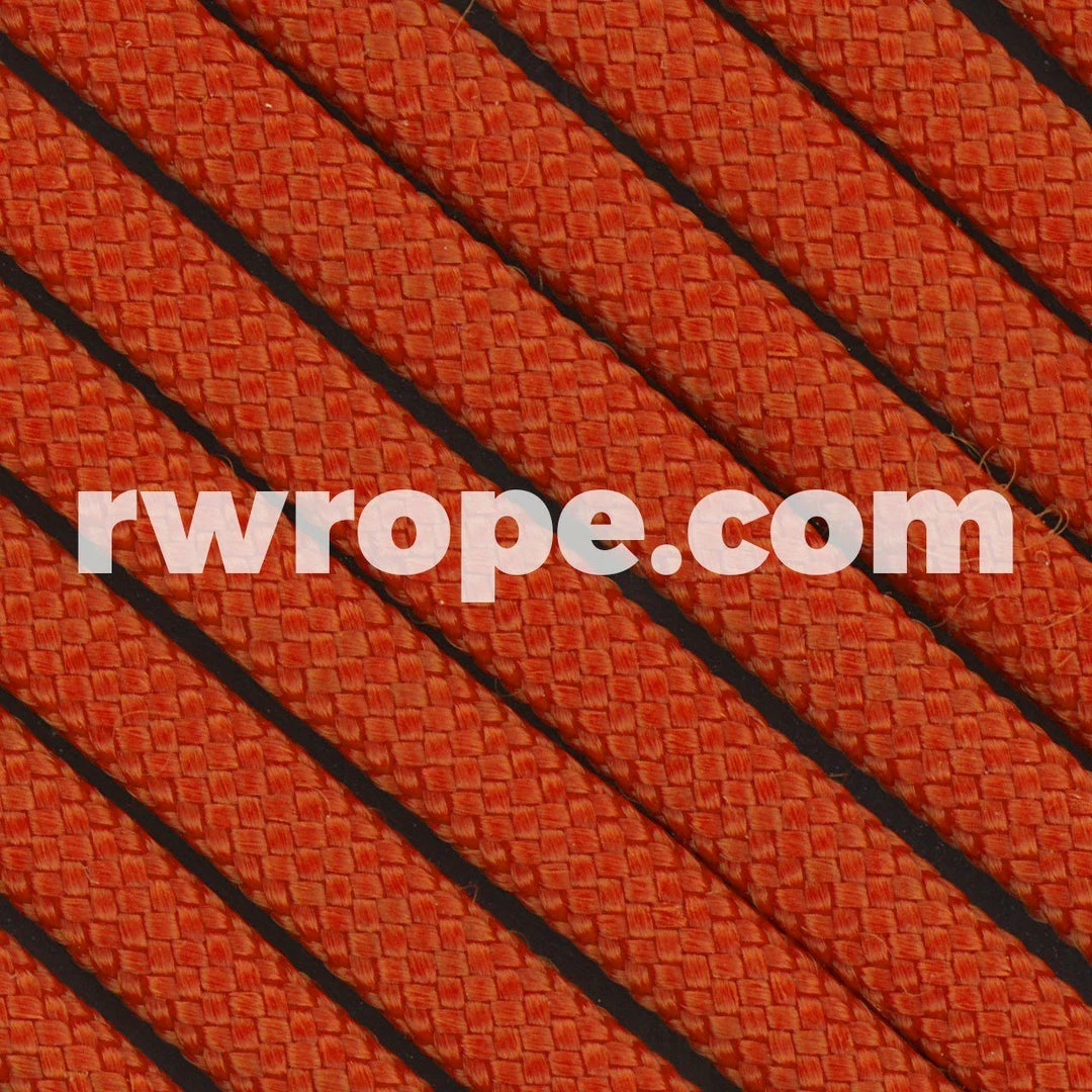 E. L. Wood Braiding Co. 650 Paracord Flat Coreless - Orange #23 1 E. L. Wood Braiding Co. 650 Paracord Flat Coreless - Orange #23