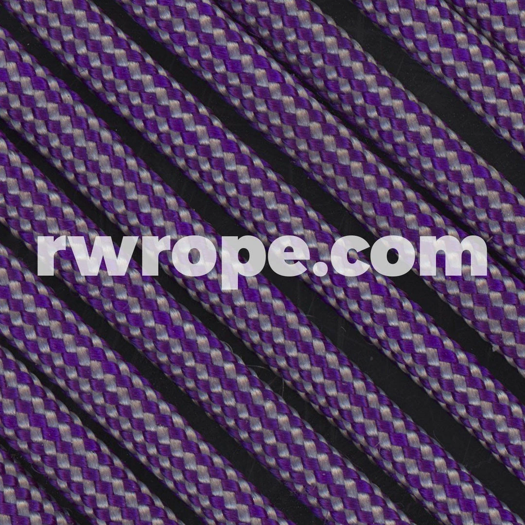 E. L. Wood Braiding Co. Paracord 550 - Acid Purple Silver Grey Stripes #237 1 E. L. Wood Braiding Co. Paracord 550 - Acid Purple Silver Grey Stripes #237