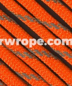 E. L. Wood Braiding Co. Paracord 550 - Neon Orange With Reflective Fleck #24R