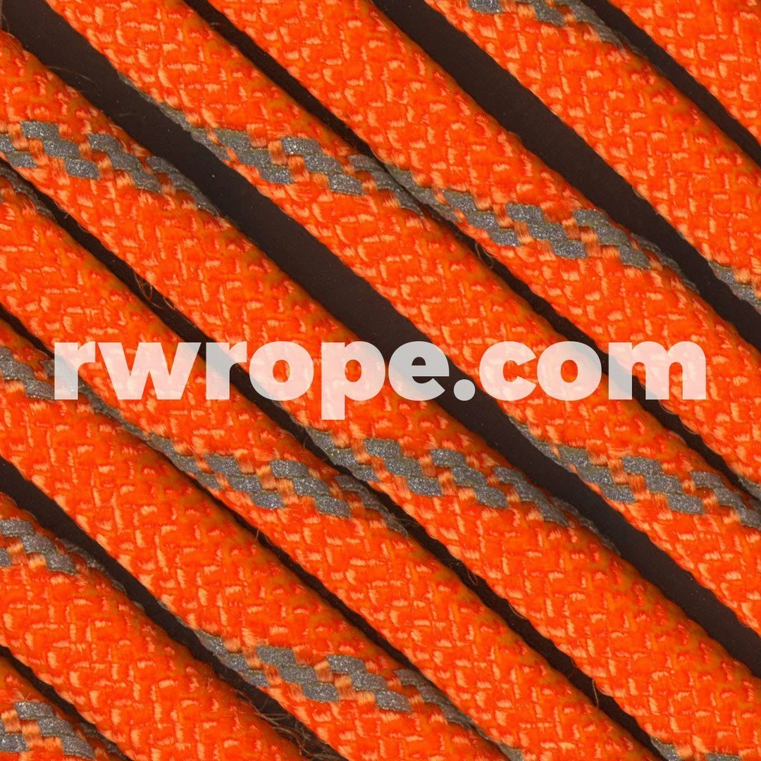 E. L. Wood Braiding Co. Paracord 550 - Neon Orange With Reflective Fleck #24R 1 E. L. Wood Braiding Co. Paracord 550 - Neon Orange With Reflective Fleck #24R