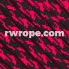 E. L. Wood Braiding Co. Paracord 550 - Black With Neon Pink Camo #251