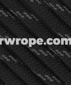 E. L. Wood Braiding Co. Paracord 550 - Black With Reflective Fleck #2R