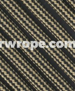 E. L. Wood Braiding Co. Paracord 550 - Tan 380 And Black Stripe #343