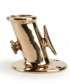 Davey & Company LTD Flagstaff Flag Socket - Bronze, Raked With Cleat And Button