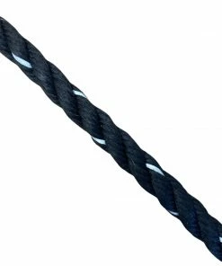 Langman Ropes POSH Polyester 3 Strand Rope Reflective, Black