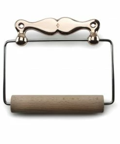 Davey & Company LTD Toilet Roll Holder - Brass And Wood