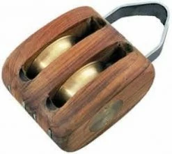 Davey & Company LTD Wooden Double Blocks With Roller Bearings