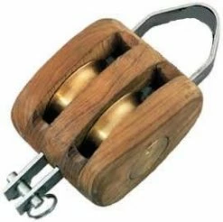 Davey & Company LTD Wooden Double Blocks With Roller Bearings